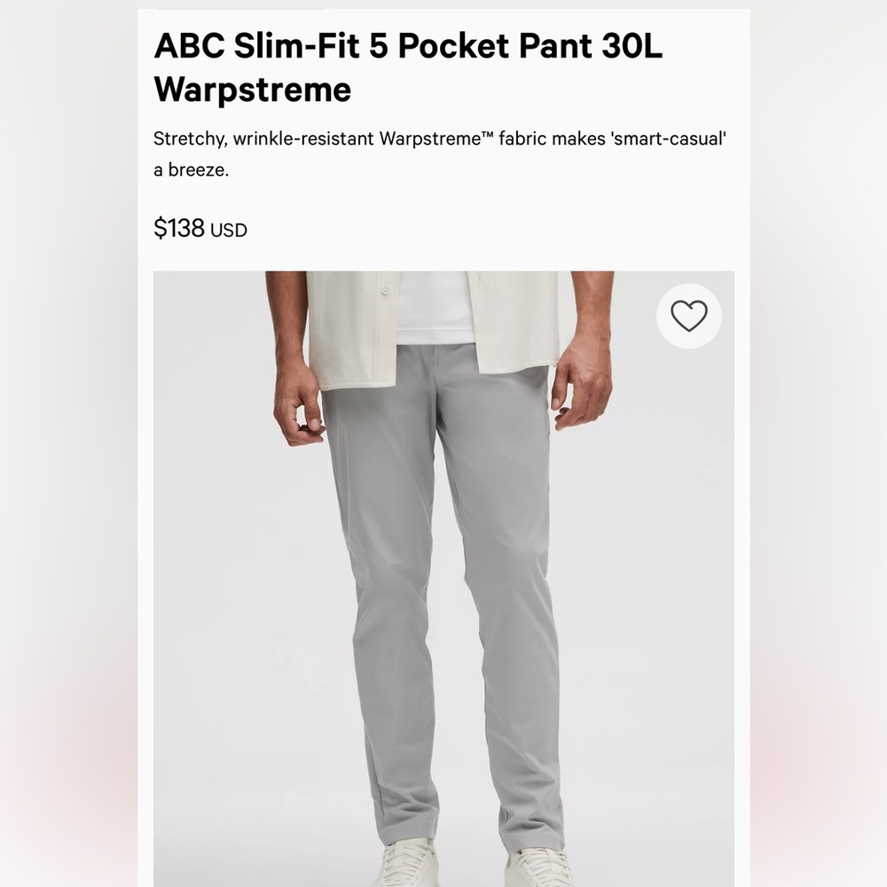 Men's lululemon Gray Pants